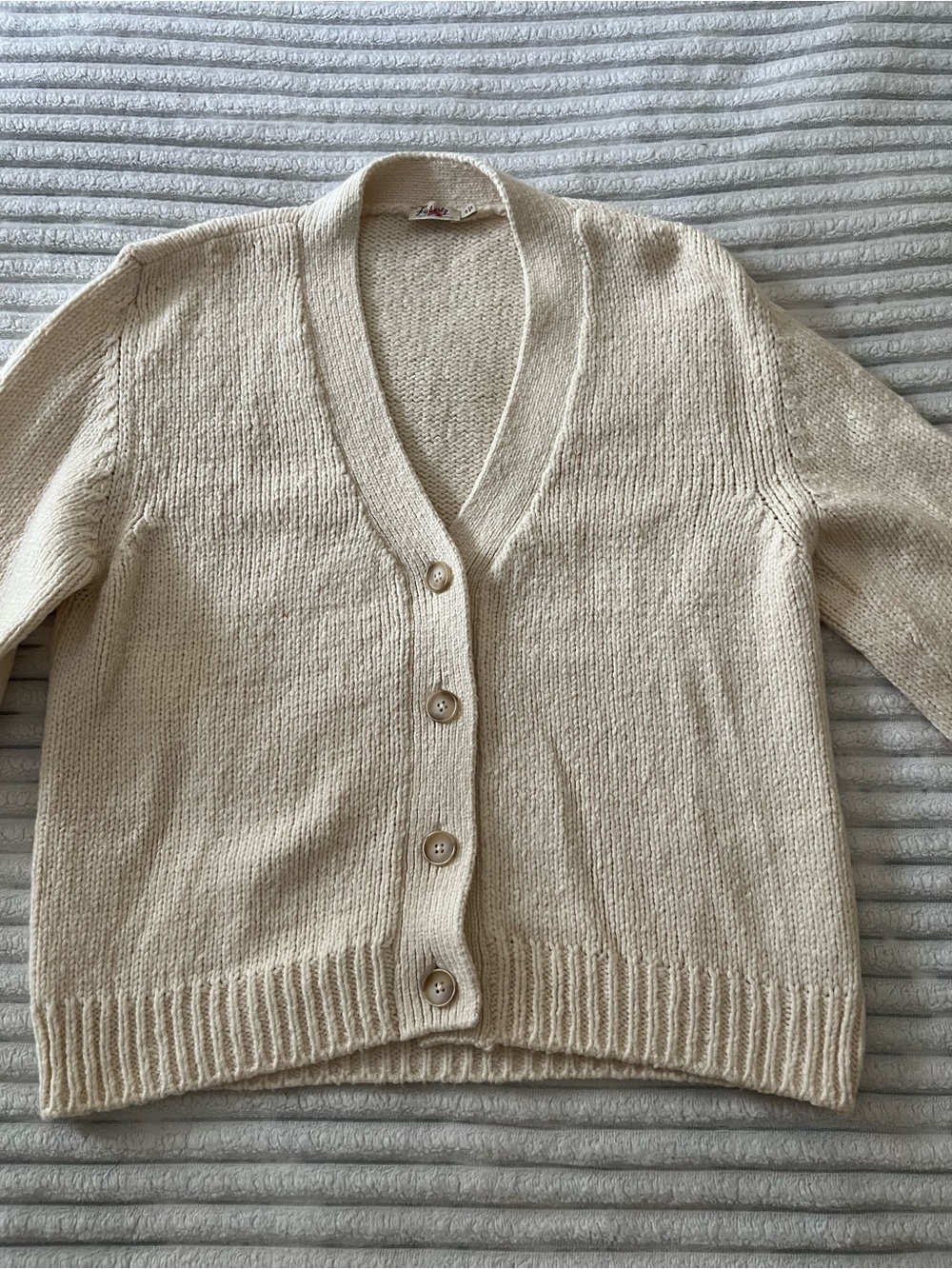Faherty Cream Cardigan - Picture 4 of 11